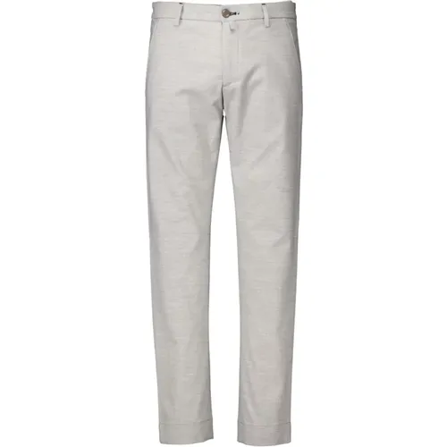 Chinos, male, , Size: W34 Mantova Chino Light Grey Pants - Hand Picked - Modalova