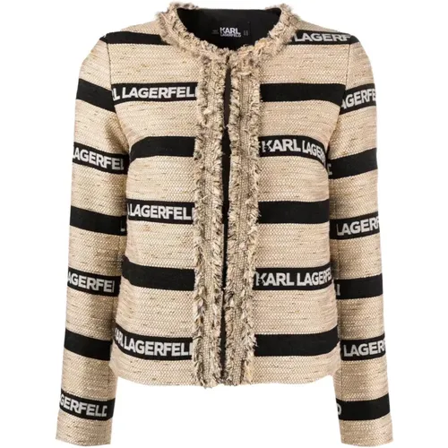 Kl Jacquard Jacket , female, Sizes: S, XS - Karl Lagerfeld - Modalova