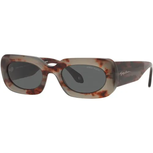 Grey Havana Sunglasses AR 8188 - Giorgio Armani - Modalova