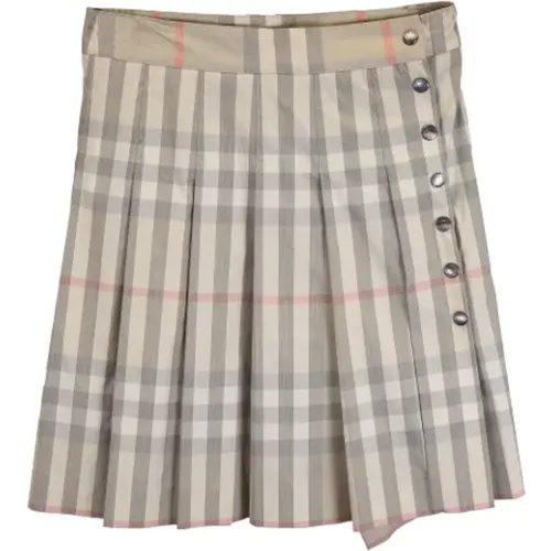 Pre-owned Skirts, female, , Size: 2XS Pre-owned Cotton bottoms - Burberry Vintage - Modalova