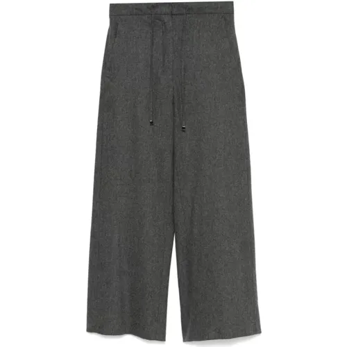 Flanell Straight Leg Hose , Damen, Größe: XS - Max Mara - Modalova