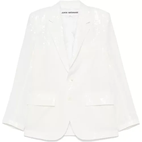 Blazers, female, , Size: S Buttoned Outerwear with Flap Pockets - Junya Watanabe - Modalova