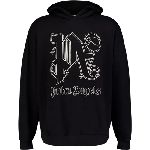 Logo-Embroidered Hoodie , male, Sizes: M, L, S - Palm Angels - Modalova