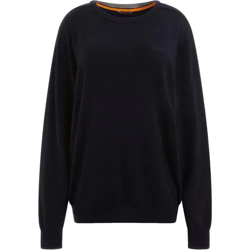 Sweatshirt Es Randall Cn Basic Pullover ohne Kapuze , Herren, Größe: XL - Guess - Modalova