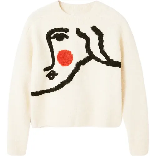 Trazo Sweater , female, Sizes: XL, L, M, S - Desigual - Modalova