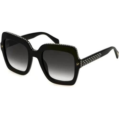 Square Sunglasses with Strass Detail , female, Sizes: 53 MM - Blumarine - Modalova