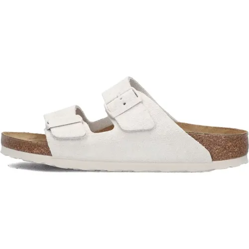 Arizona Damen Hausschuhe Weißes Wildleder , Damen, Größe: 36 EU - Birkenstock - Modalova