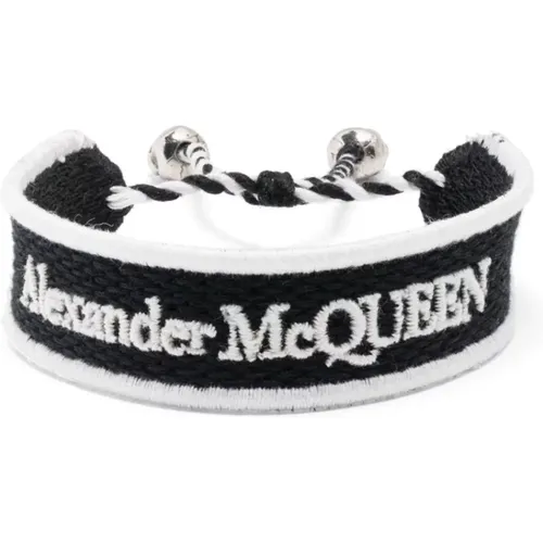 Schwarzes Verstellbares Armband , Herren, Größe: ONE Size - alexander mcqueen - Modalova