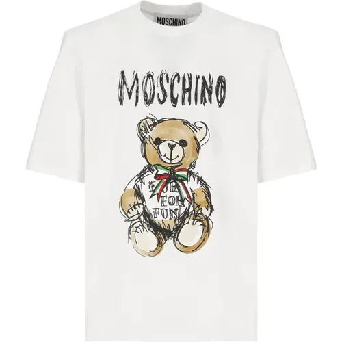 Teddy Bear Logo T-shirt , male, Sizes: S - Moschino - Modalova