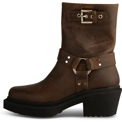 Robuster Leder Bikerstiefel , Damen, Größe: 38 EU - Shoe the Bear - Modalova