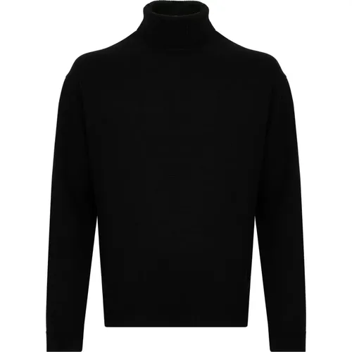 Turtlenecks, male, , Size: L High Neck Wool Sweater - Daniele Fiesoli - Modalova