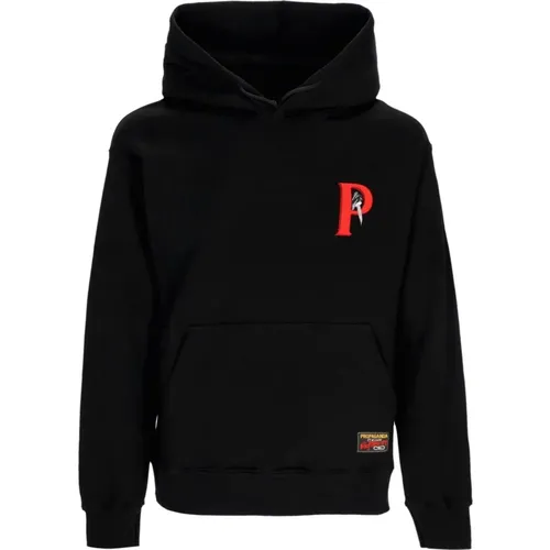 Schwarzer Crime Hoodie mit Logo , Herren, Größe: XS - Propaganda - Modalova