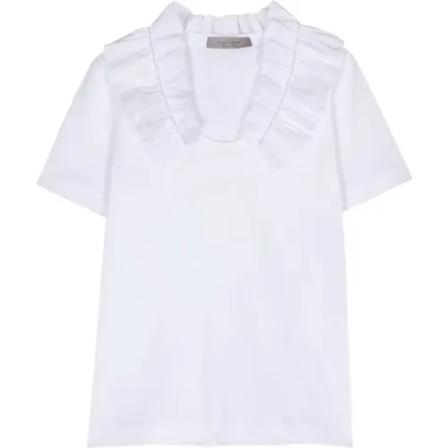 Ruffled-collar Jersey T-shirt , female, Sizes: S - D.Exterior - Modalova