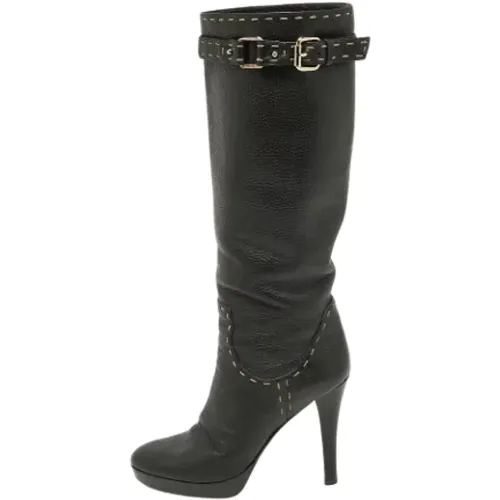 Pre-owned Leather boots , female, Sizes: 6 UK - Fendi Vintage - Modalova