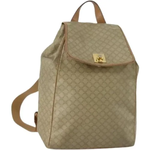 Pre-owned Backpacks, female, , Size: ONE SIZE Pre-owned Vintage Leather Backpack - Celine Vintage - Modalova
