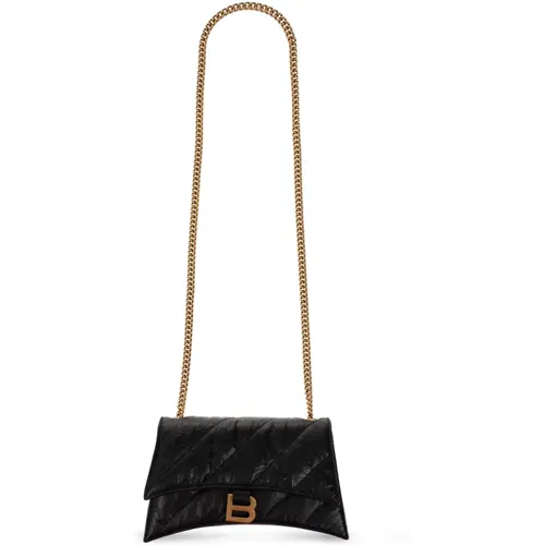 ‘Crush’ wallet on chain , female, Sizes: ONE SIZE - Balenciaga - Modalova