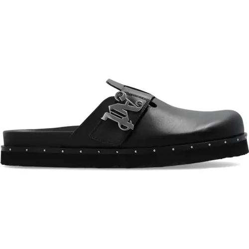 Pa Mule leather slides , male, Sizes: 11 UK - Palm Angels - Modalova