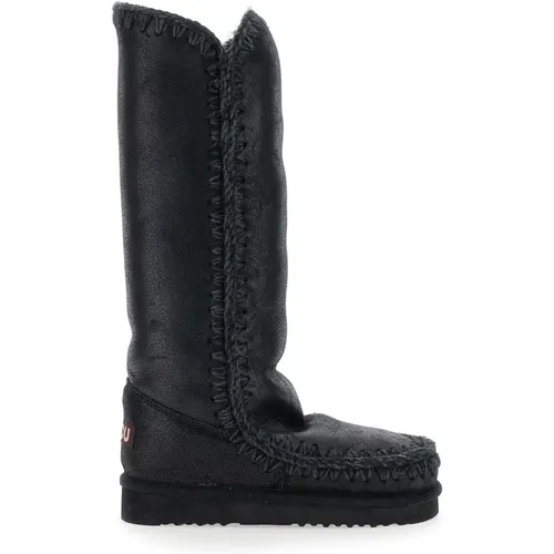 Schwarze Eskimo Winterstiefel , Damen, Größe: 41 EU - Mou - Modalova