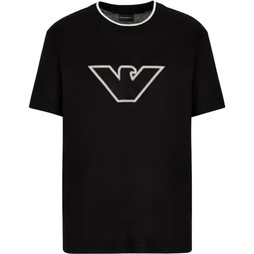 Eagle T-Shirt , male, Sizes: M, L, S, XL - Emporio Armani - Modalova