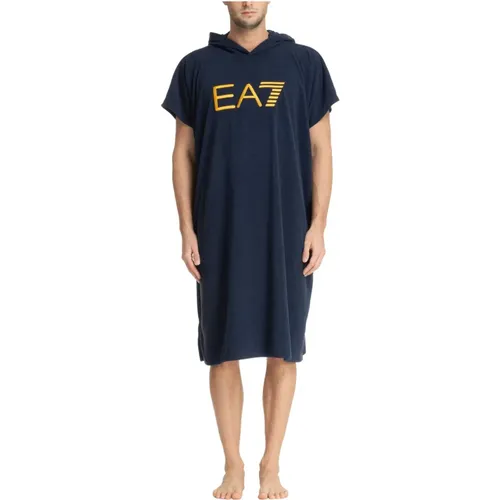 Luxury Hooded Beach Towel , male, Sizes: ONE SIZE - Emporio Armani EA7 - Modalova