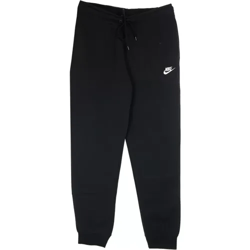 Schwarze/Weiße Fleece-Trainingshose - Nike - Modalova