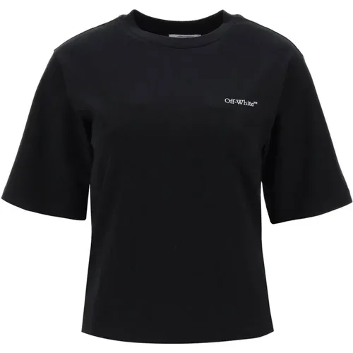 X-Ray Arrow Crewneck T-Shirt , Damen, Größe: XS - Off White - Modalova