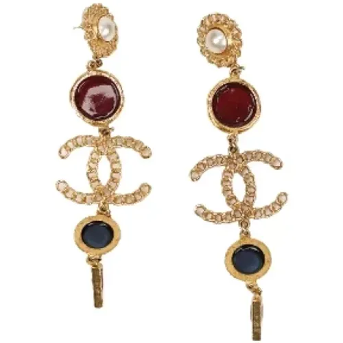 Pre-owned Jewellery, female, , Size: ONE SIZE Pre-owned Fabric earrings - Chanel Vintage - Modalova