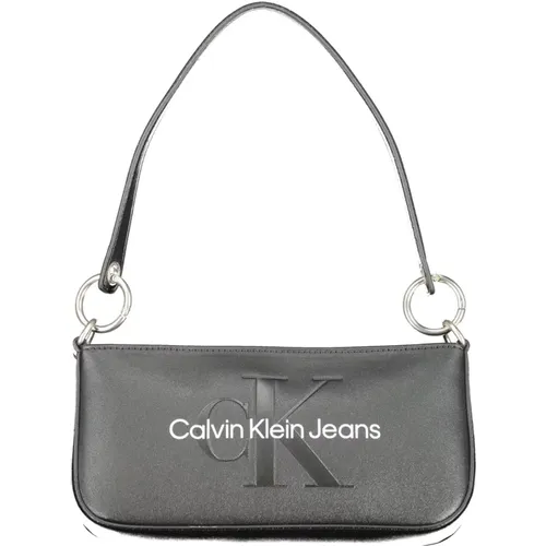 Schwarze Schultertasche mit Reißverschluss - Calvin Klein - Modalova