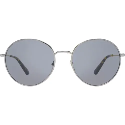 Sunglasses, male, , Size: ONE SIZE Gunmetal Oval Sunglasses with Grey Lenses - Gant - Modalova