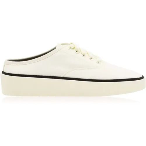 Backless Latte Sneakers Logo Rubber Sole , male, Sizes: 8 UK, 9 UK - Fear Of God - Modalova