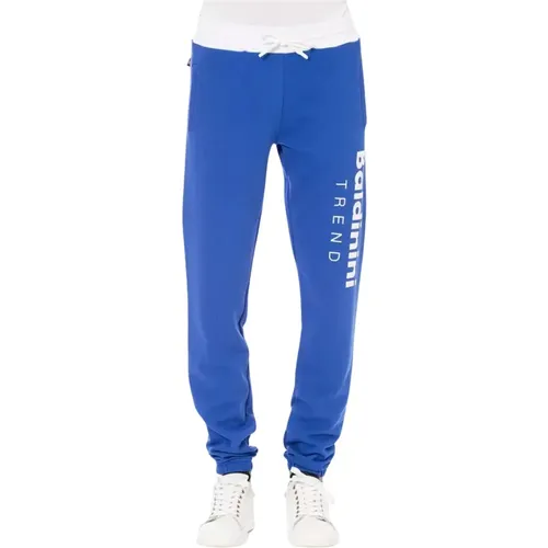 Sweatpants, male, , Size: S Sporty Fleece Pants with Logo - Baldinini - Modalova