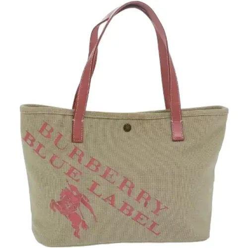 Pre-owned Tote Bags, female, , Size: ONE SIZE Pre-owned Canvas handbags - Burberry Vintage - Modalova