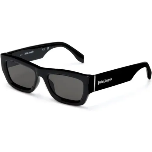 Klassische Schwarze Sonnenbrille , unisex, Größe: 53 MM - Palm Angels - Modalova