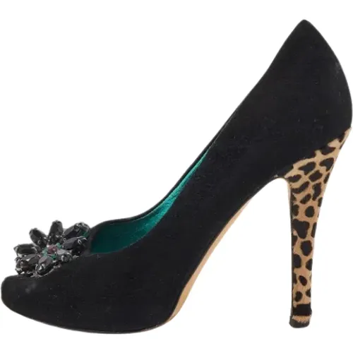 Pre-owned Pumps, female, , Size: 7 1/2 US Pre-owned Suede heels - Giuseppe Zanotti Pre-owned - Modalova