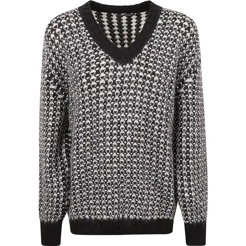 Stilvolle Maglia Pullover , Damen, Größe: L - alberta ferretti - Modalova