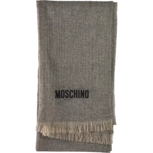 Winter Scarves, female, , Size: ONE SIZE Cashmere Scarf - Moschino - Modalova