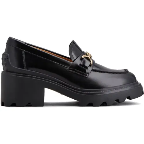 Leather Slip-On Block Heel , female, Sizes: 3 UK, 4 UK, 6 UK - TOD'S - Modalova