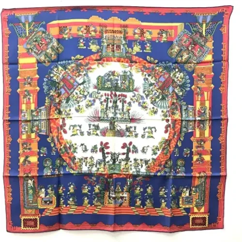 Pre-owned Scarves, female, , Size: ONE SIZE Pre-owned Fabric scarves - Hermès Vintage - Modalova