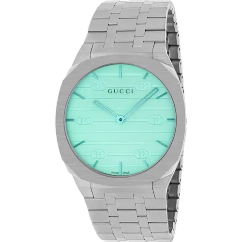 Watches, female, , Size: ONE SIZE Stainless Steel Multi Layered Watch with Interlocking G Motif - Gucci - Modalova