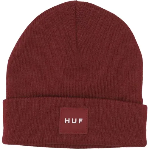 Beanies, male, , Size: ONE SIZE Ribbed Beanie Set Box Berry - HUF - Modalova