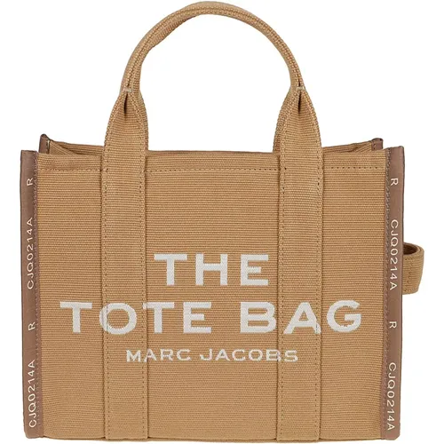 Braune Shopper Tote Tasche mit weißem Riemen , Damen, Größe: ONE Size - Marc Jacobs - Modalova
