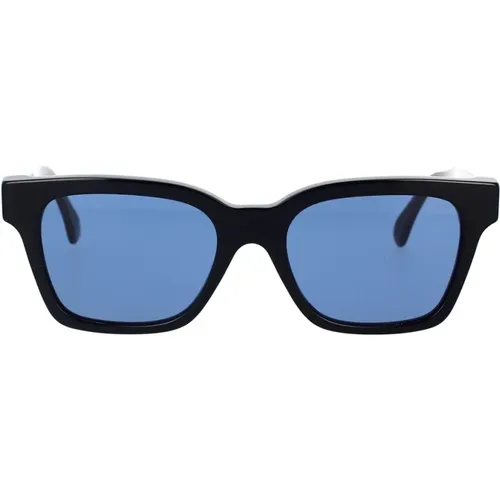 Dark Blue Square Sunglasses with Gold Accents , female, Sizes: 52 MM - Retrosuperfuture - Modalova