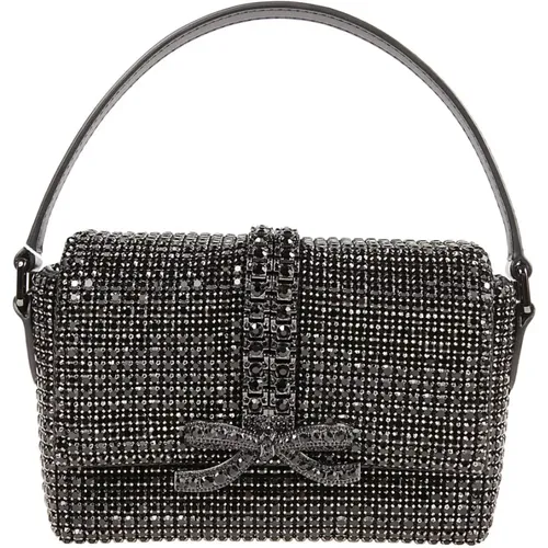 Rhinestone Chainmail Micro Bag , female, Sizes: ONE SIZE - Self Portrait - Modalova