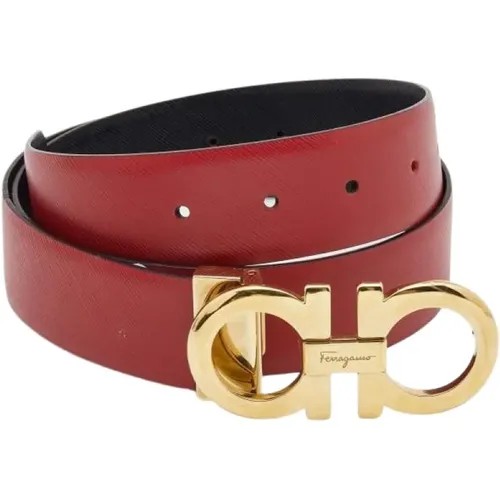 Classic Leather Belt for Men , female, Sizes: 80 CM, 75 CM - Salvatore Ferragamo - Modalova