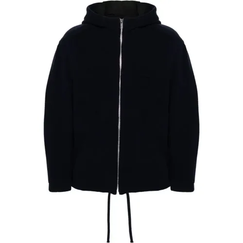 Zip-throughs, male, , Size: L Wool Blend Panelled Coat - Isabel marant - Modalova