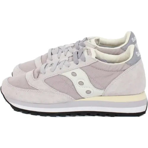 Sneakers, female, , Size: 7 1/2 US White/lilac Jazz Triple Sneakers - Saucony - Modalova