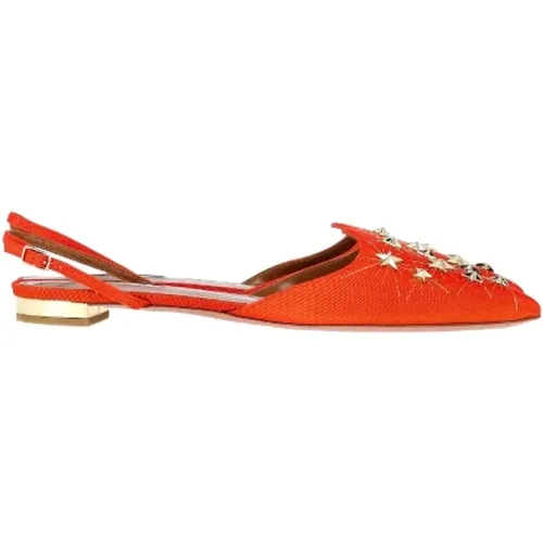 Pre-owned Flats, female, , Size: 9 US Pre-owned Fabric flats - Aquazzura Pre-owned - Modalova