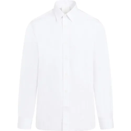 Weiße Baumwoll-Langarmhemd , Herren, Größe: 2XL - Givenchy - Modalova