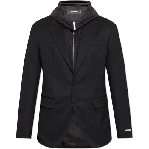 Blazers, male, , Size: S Blazer with sewn-in jacket - Dsquared2 - Modalova