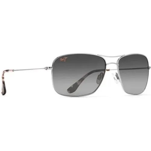 Silver Frame Stylish Sunglasses , unisex, Sizes: 59 MM - Maui Jim - Modalova